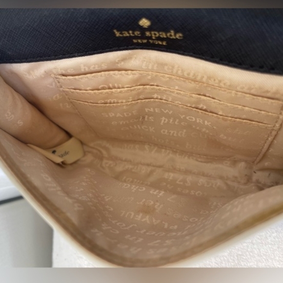 Kate Spade STORYBOOK Navy and White Striped Crossbody Bag - Picture 3 of 7